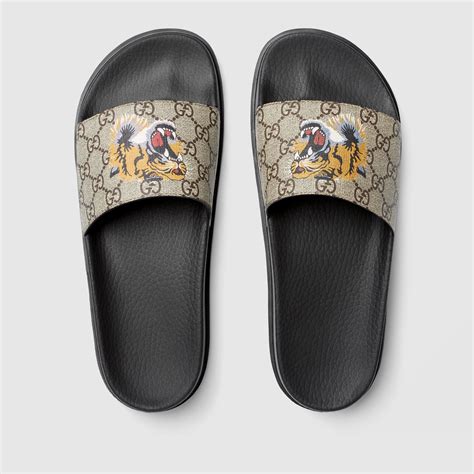 cheap gucci slides tiger|Gucci tiger slides men's.